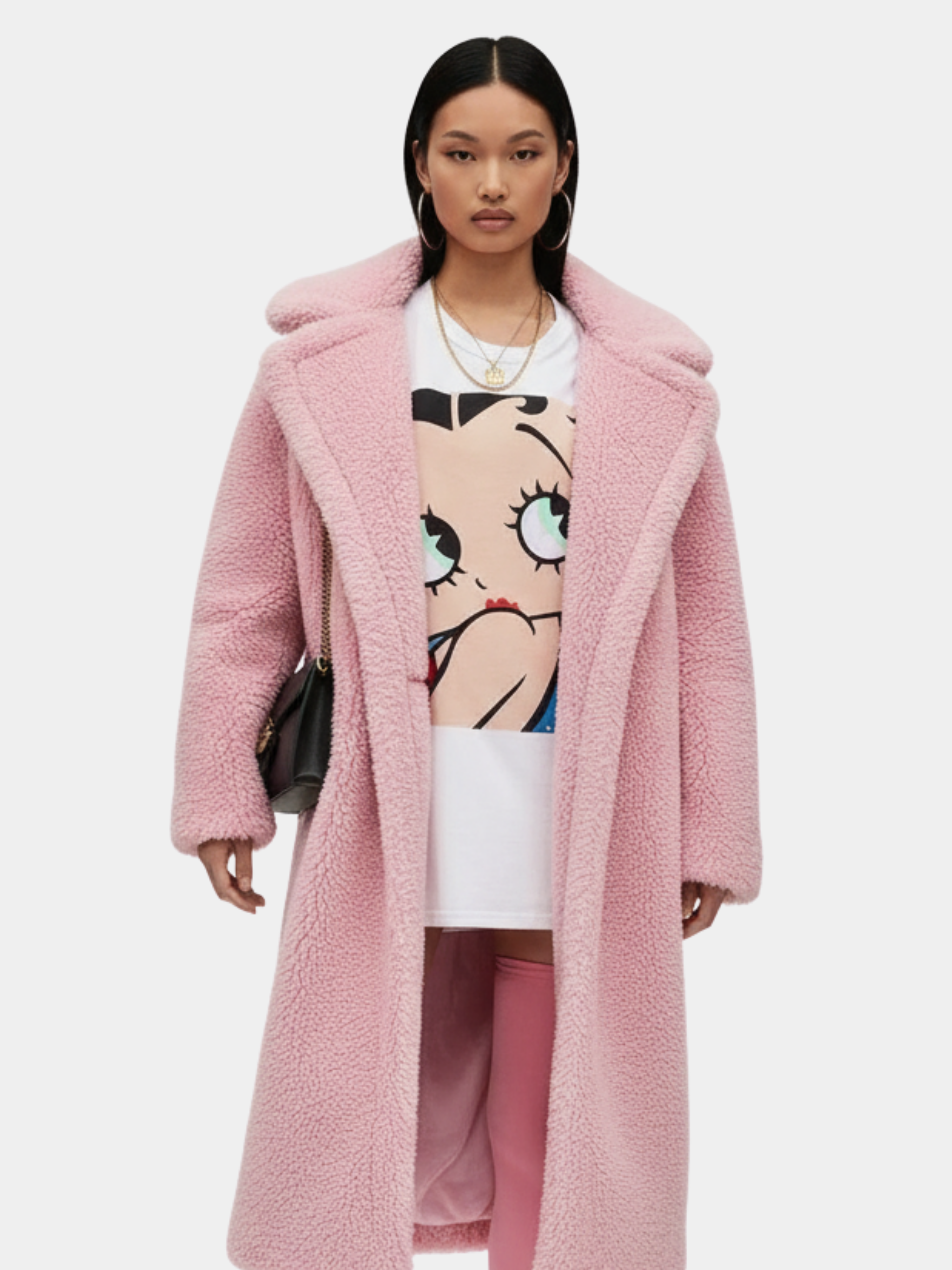 Women’s Plush Lapel Winter Overcoat